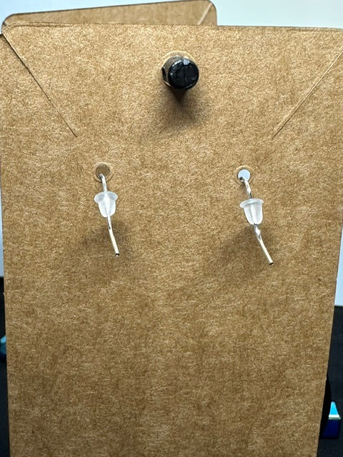 Astros Heart Baseball Black & Orange Acrylic Laser Engraved Dangle Earrings