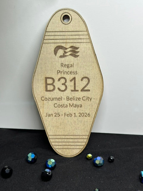 **Customizable** Cruise Hotel Keychain Magnet Memento