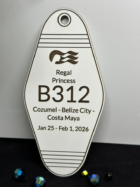 **Customizable** Cruise Hotel Keychain Magnet Memento